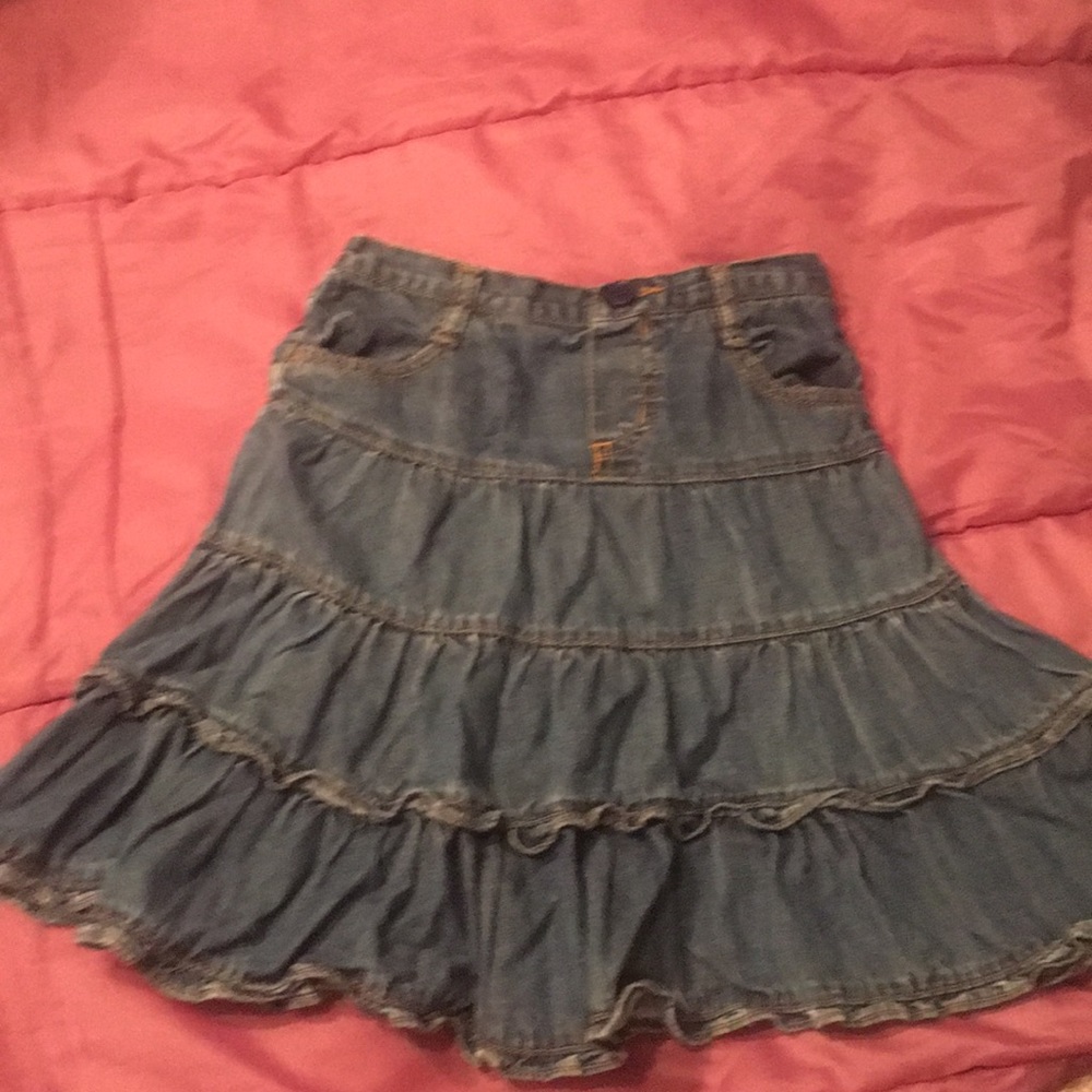 Girls dark denim skirt